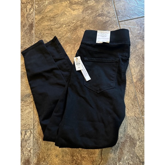 NWT Talbots Sculpt Stretch Pull-On Jeggings Petite 2P Black Ankle Skinny - Picture 1 of 8